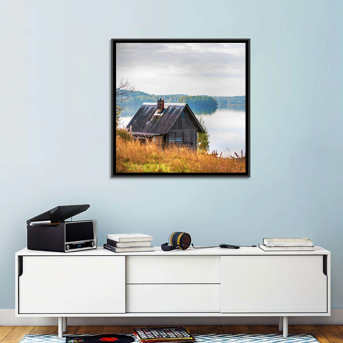 Salmon Lake & House Wall Art