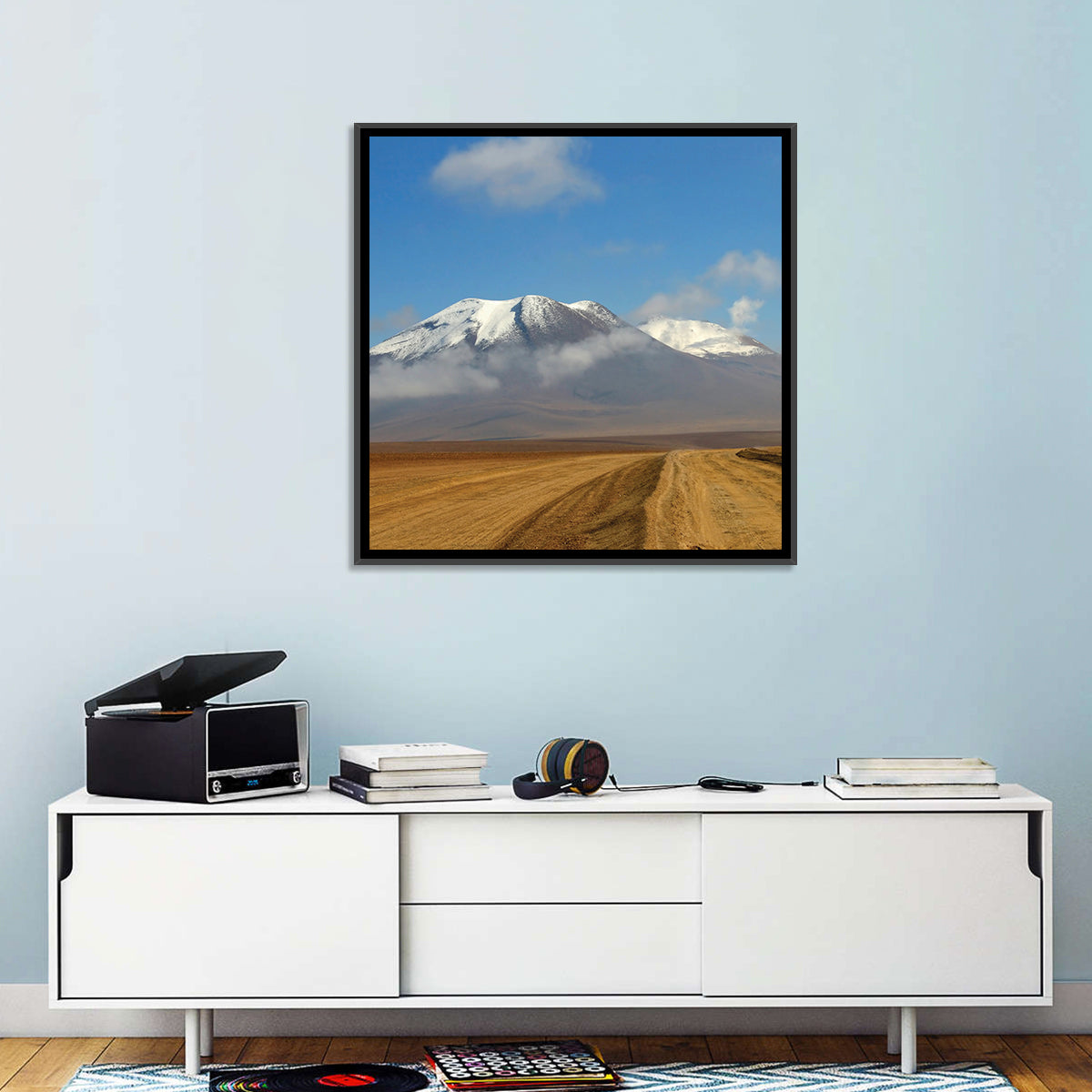 Road to Atacama Peaks Wall Art in a room, square