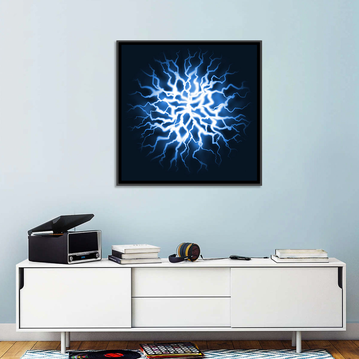 Thunder Burst Abstract Wall Art