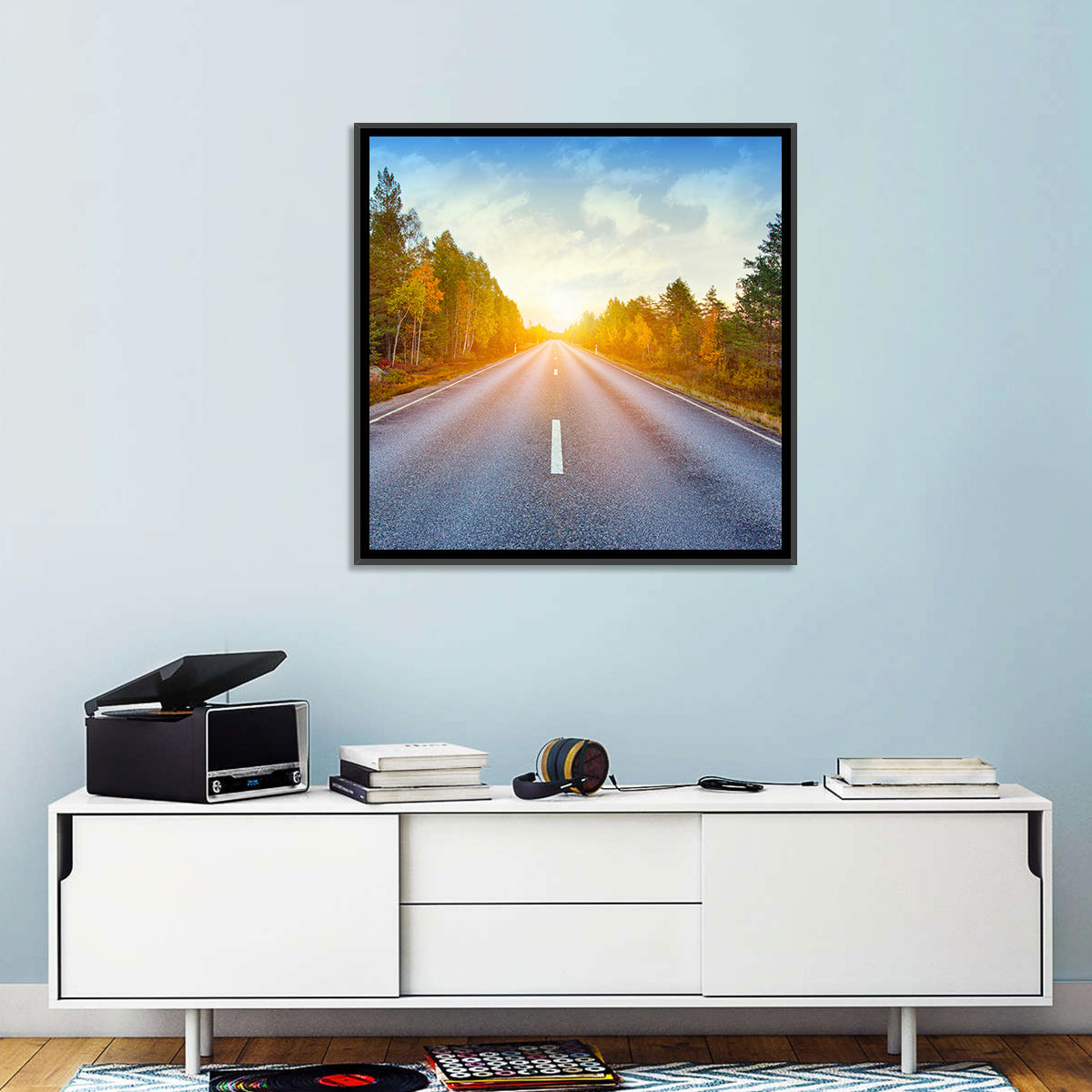 Autumn Forest Road Wall Art