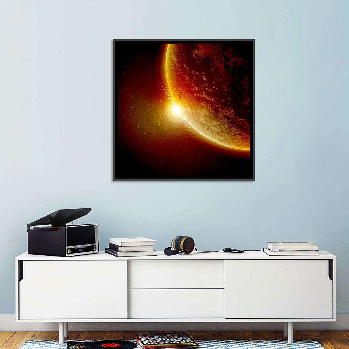 Red Planet Sunrise Limb Flare Wall Art