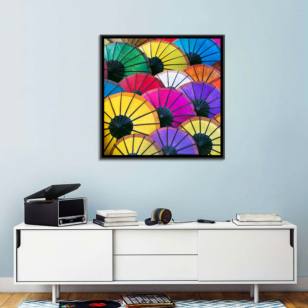 Vibrant Market Parasols Wall Art