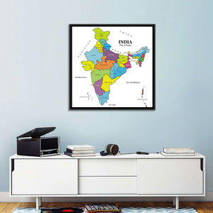 Map of India Wall Art