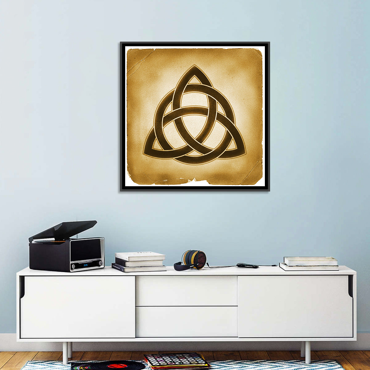 Embossed Trinity Knot Symbol Wall Art