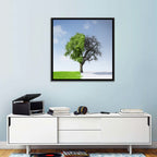 Split Seasons Tree Wall Art