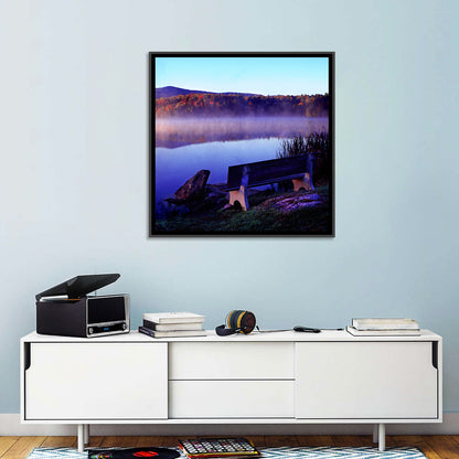 Misty Lake Sunrise Wall Art