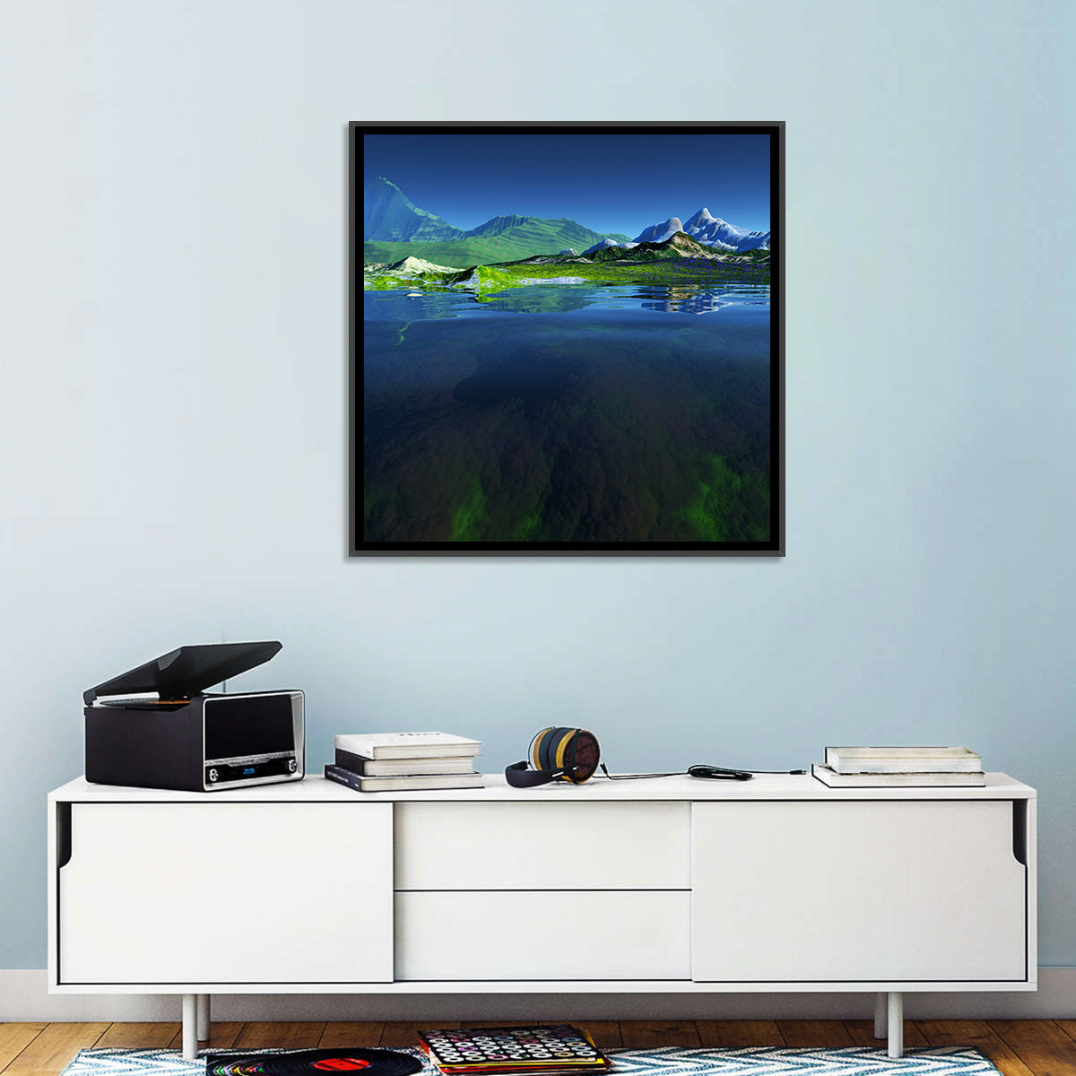 Mountain Lake Split View Wall Art