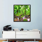 Mossy Rainforest Stream Wall Art
