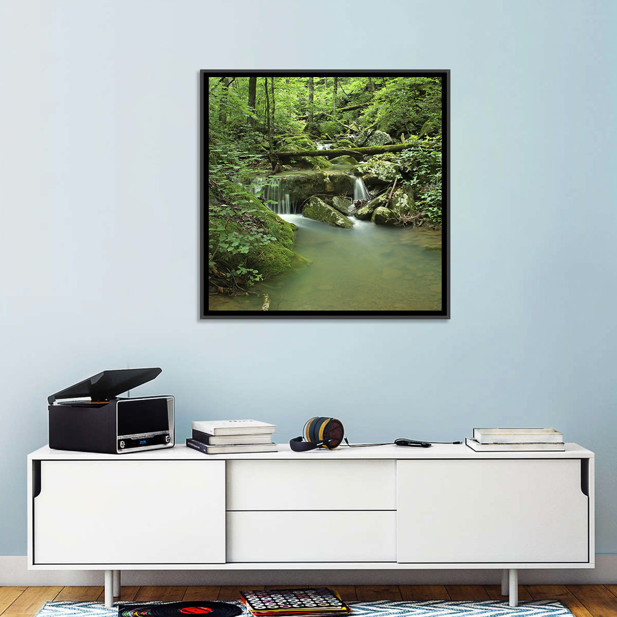 Arkansas Forest Stream Wall Art in a room, square