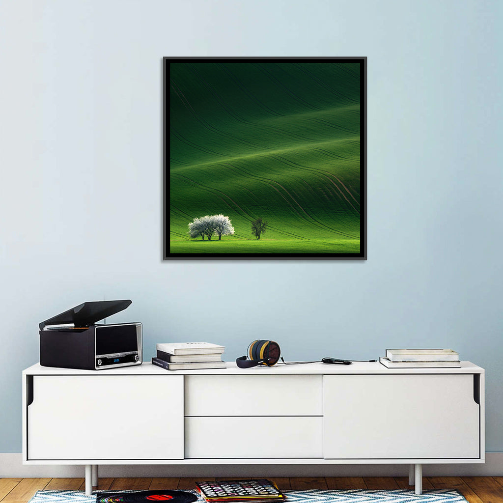 Emerald Hills with Blossoming Tree Wall Art