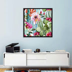 Watercolor Cactus Pattern Wall Art