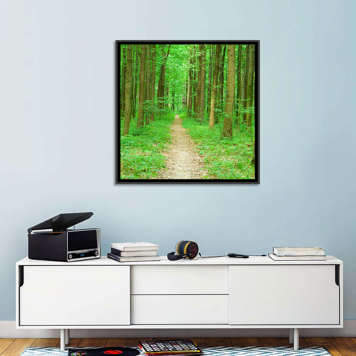 Green Forest Pathway Wall Art