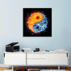 Fire and Water Yin Yang Wall Art