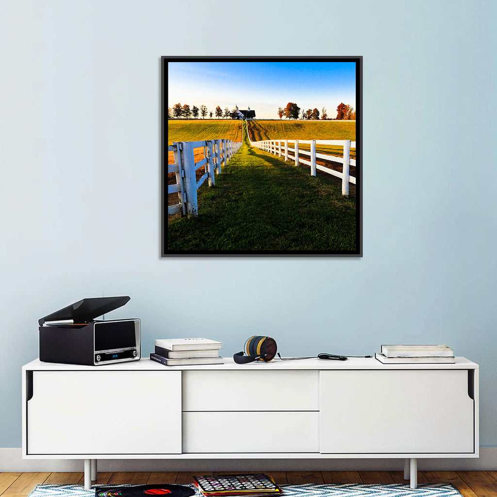 Kentucky Horse Farm at Golden Hour Wall Art