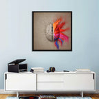 Creative Brain Duality Illustration Wall Art