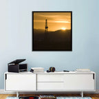 Sunrise Over Drilling Rig Wall Art