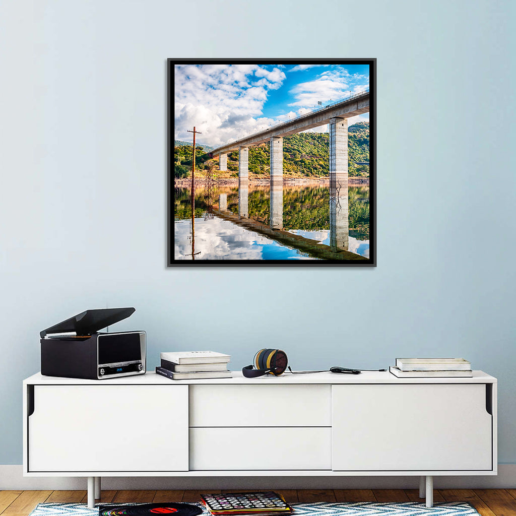 Lake Omodeo Concrete Bridge Wall Art