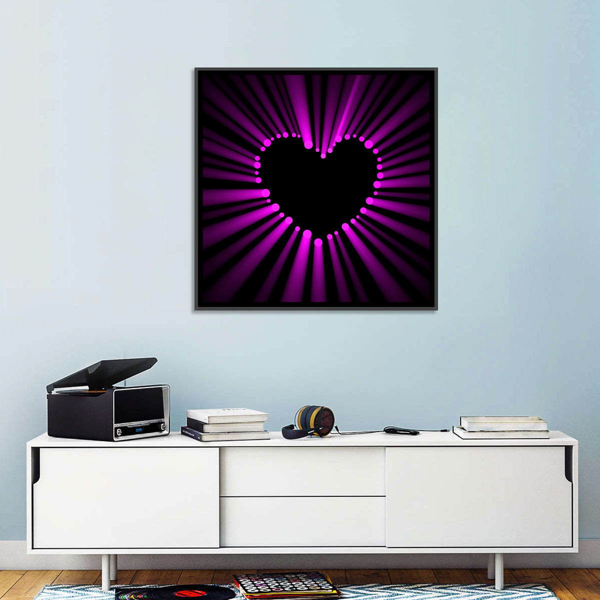 Glowing Heart Wall Art