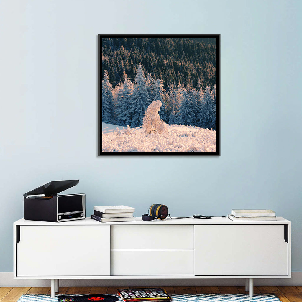Carpathian Forest at Golden Hour Wall Art
