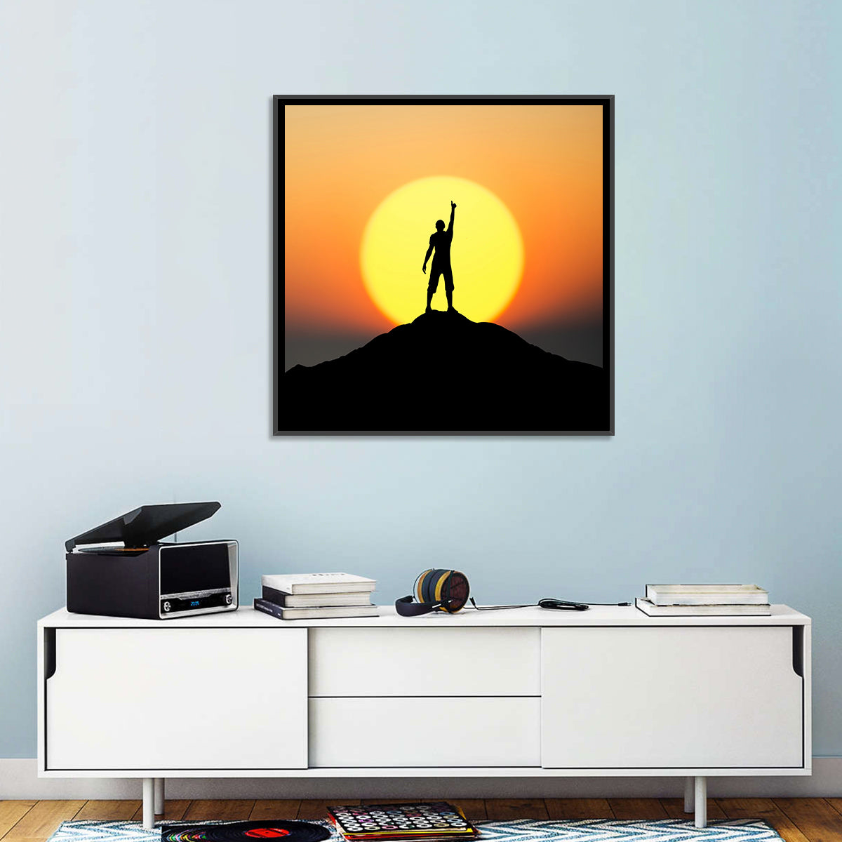 Champion Silhouette at Sunset Wall Art