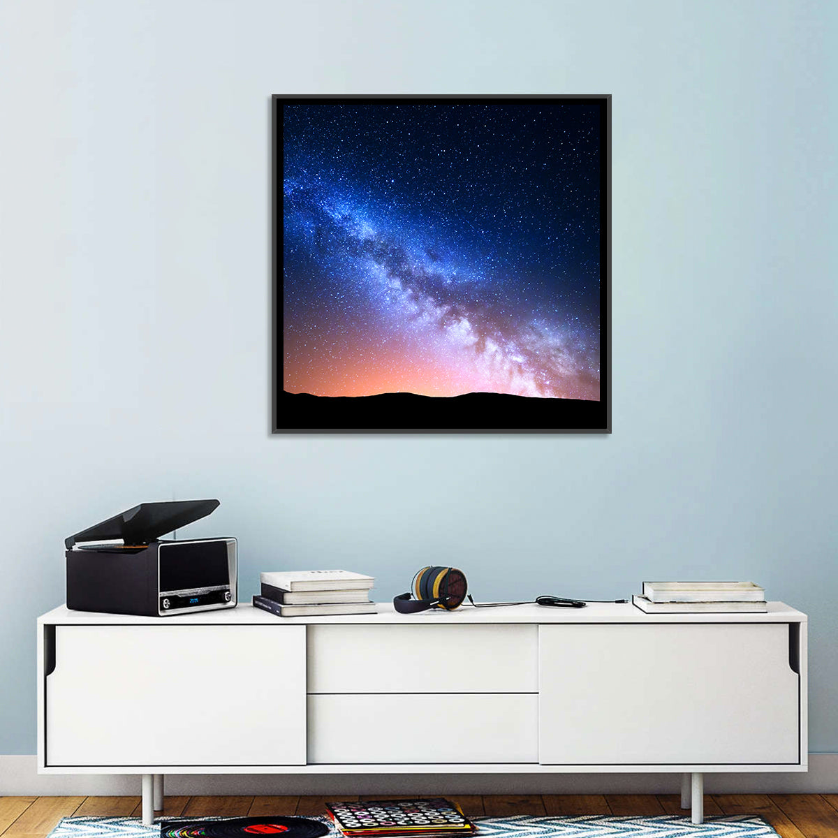 Milky Way Over Silhouetted Hills Wall Art