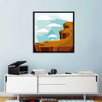 Minimalist Desert Cliffs Wall Art