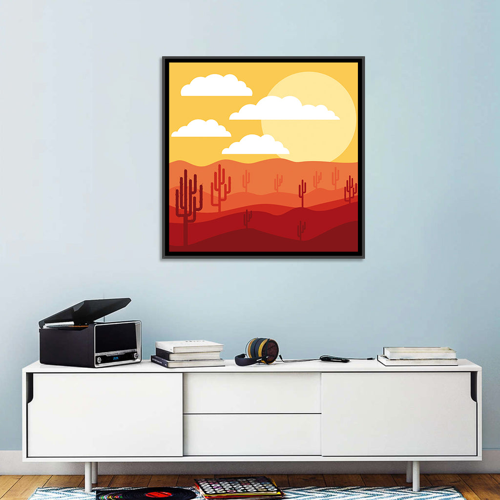 Saguaro Desert Sunrise Wall Art