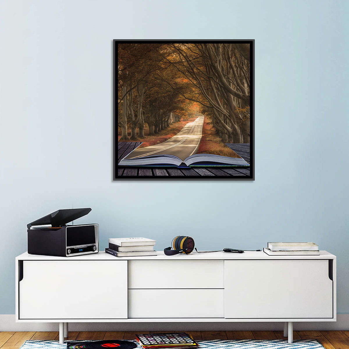 Surreal Book Pathway Wall Art