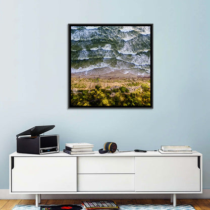 Aerial Sea Waves Wall Art