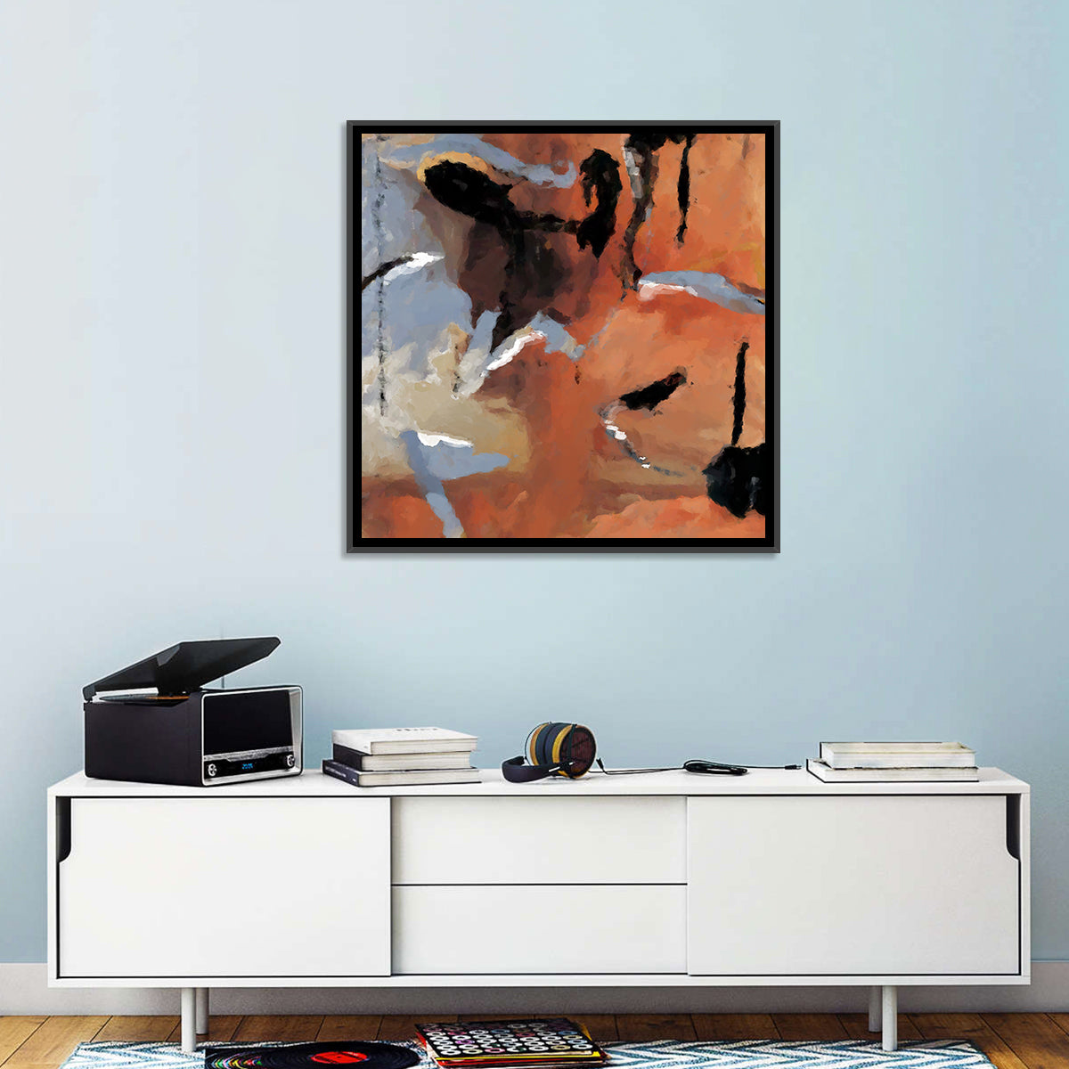 Barking Dog Gestural Abstract Wall Art