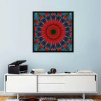 Lotus Blossom Starburst Mandala Wall Art
