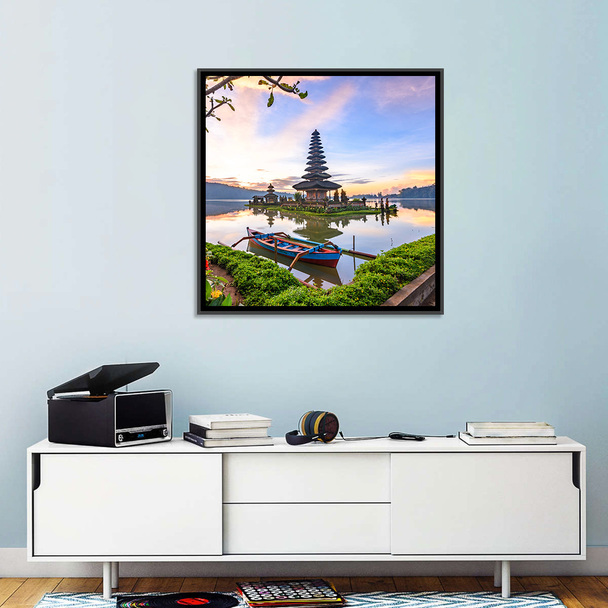 Pura Ulun Danu Beratan Wall Art in a room, square