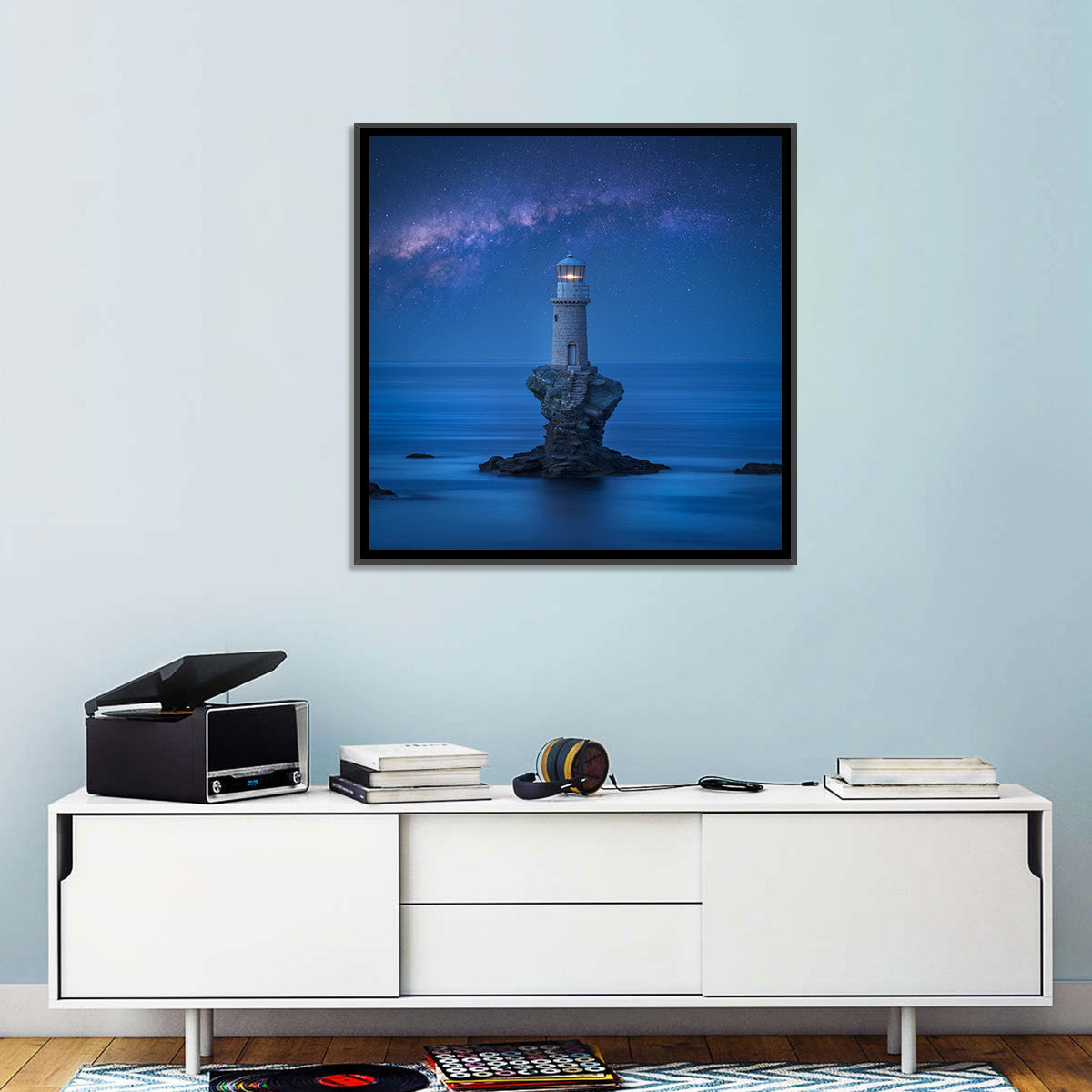 Tourlitis Lighthouse Nightscape Wall Art