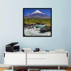 Osorno Volcano Over Petrohue Rapids Wall Art