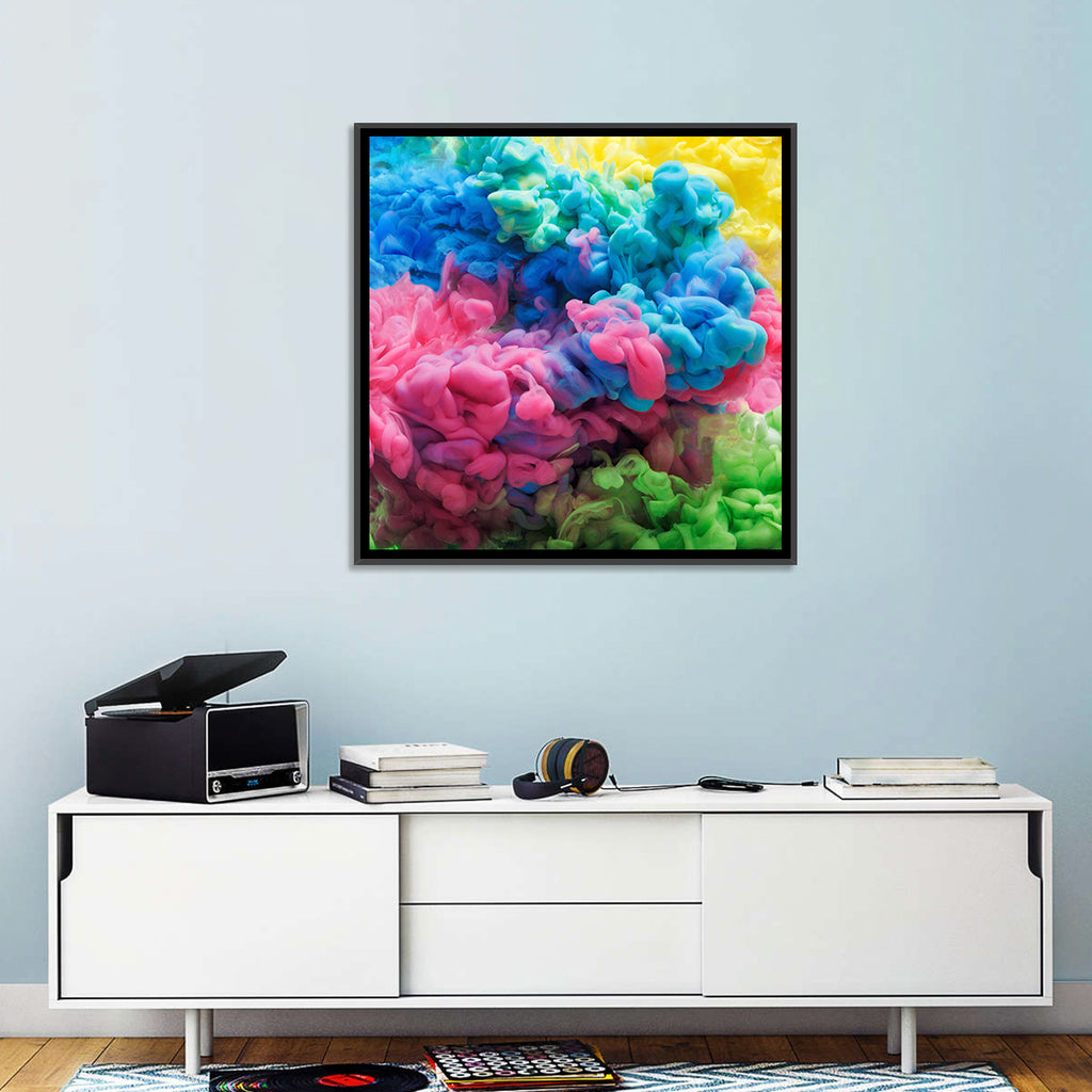 Swirling Ink Plumes Wall Art