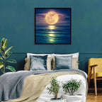 Supermoon Over Calm Sea Wall Art