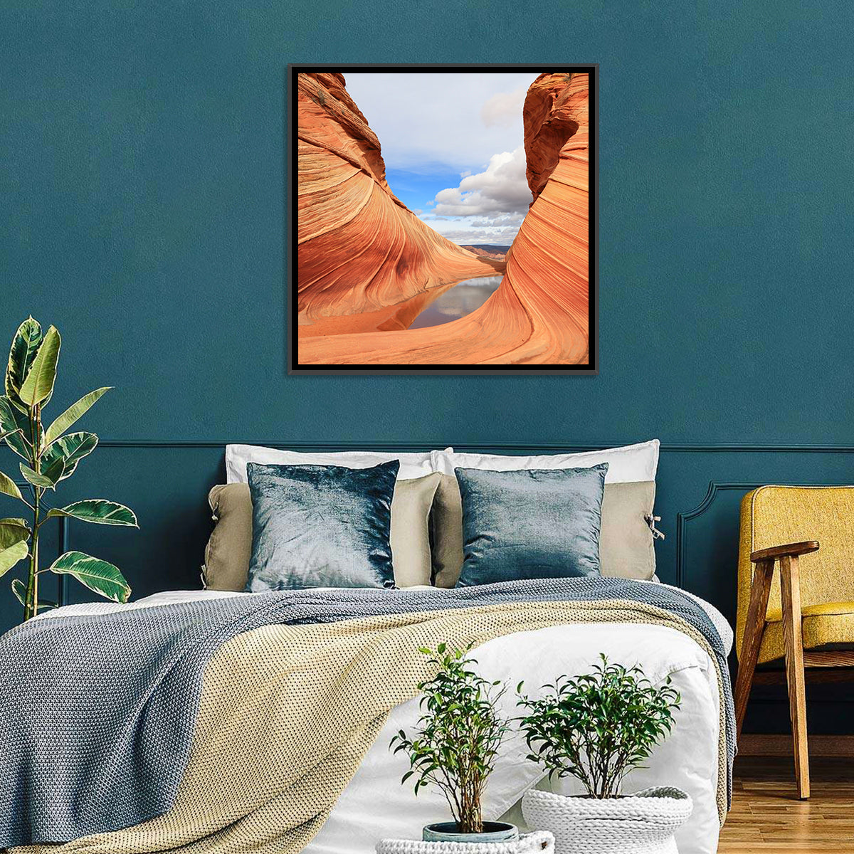 The Wave at Coyote Buttes Wall Art in a room, square