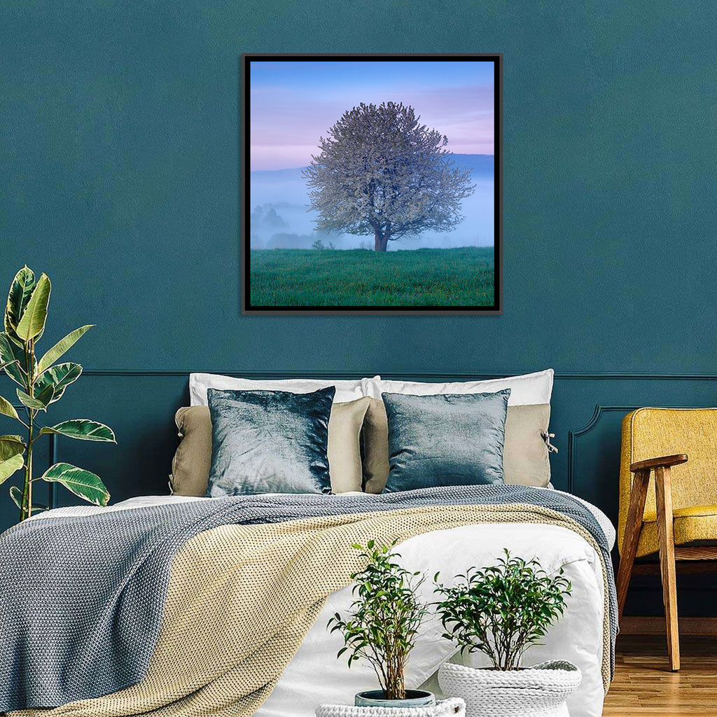 Misty Sumava Mountain Tree Wall Art