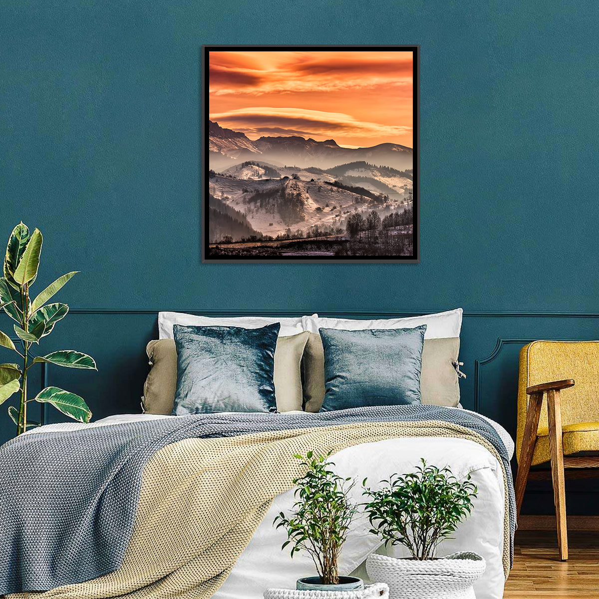 Pestera Mountain Sunrise Wall Art
