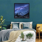 Milky Way Over Snow Capped Peaks Wall Art