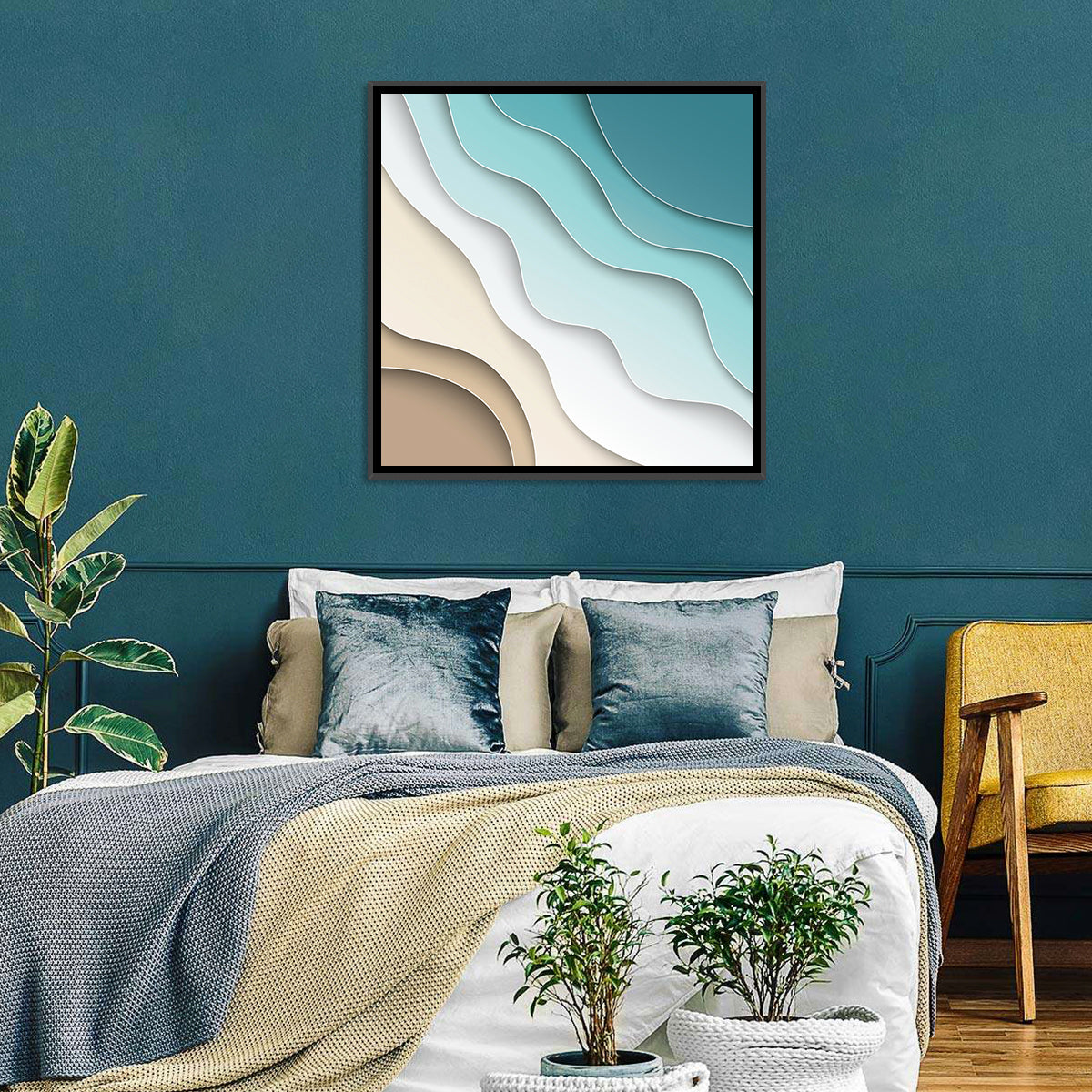 Aerial Beach Layers Wall Art