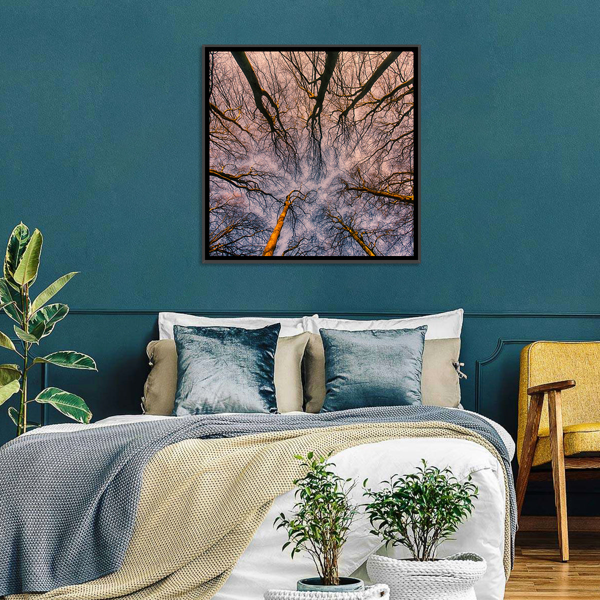 Misty Forest Canopy Wall Art