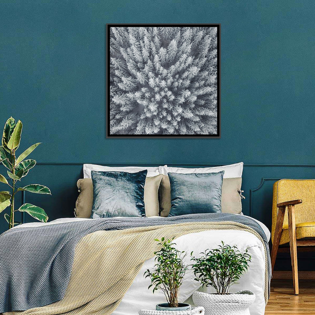Snow Covered Pine Forest Wall Art