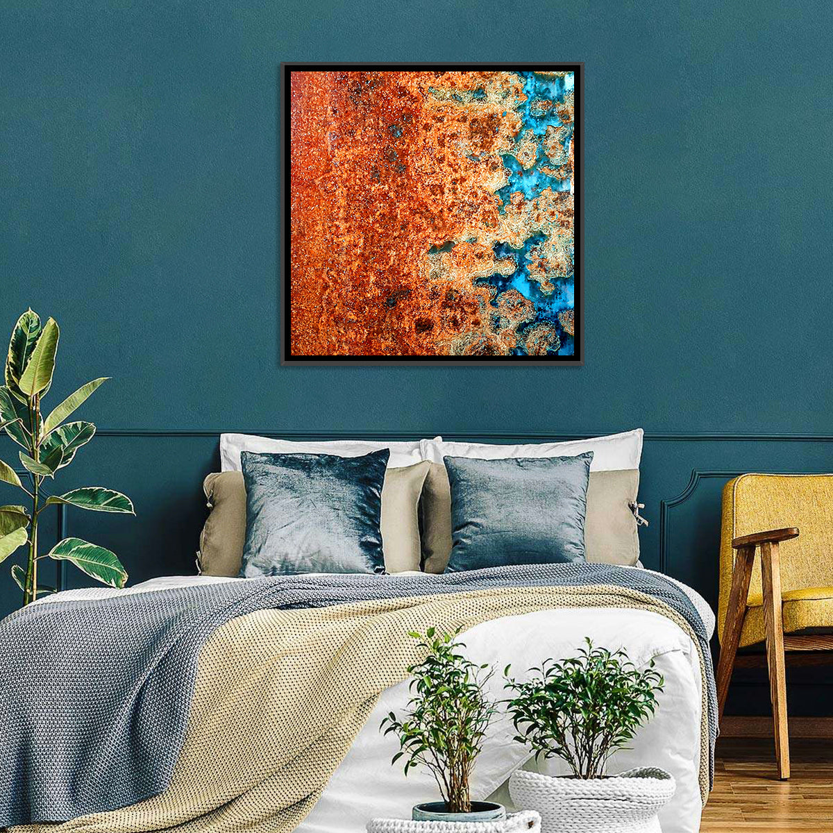 Oxidized Steel Abstract Wall Art