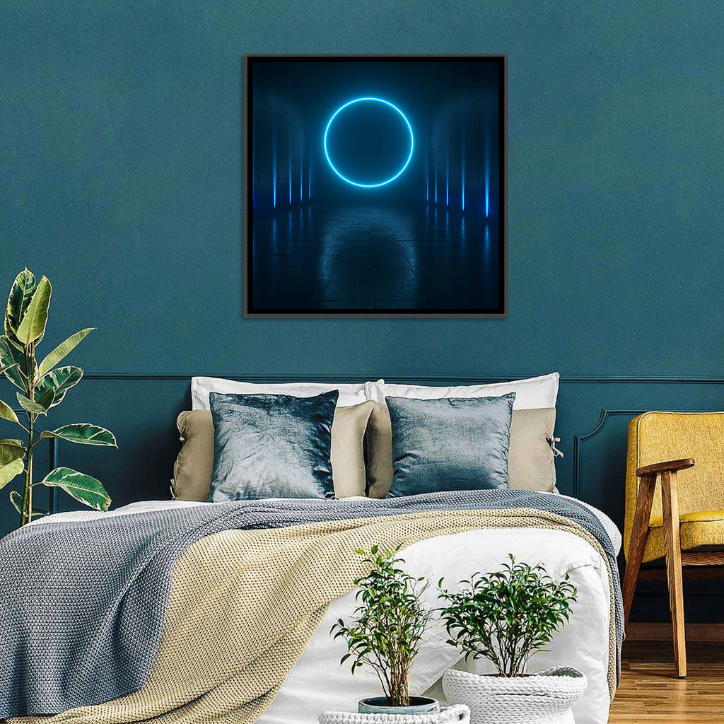 Glowing Neon Corridor Wall Art