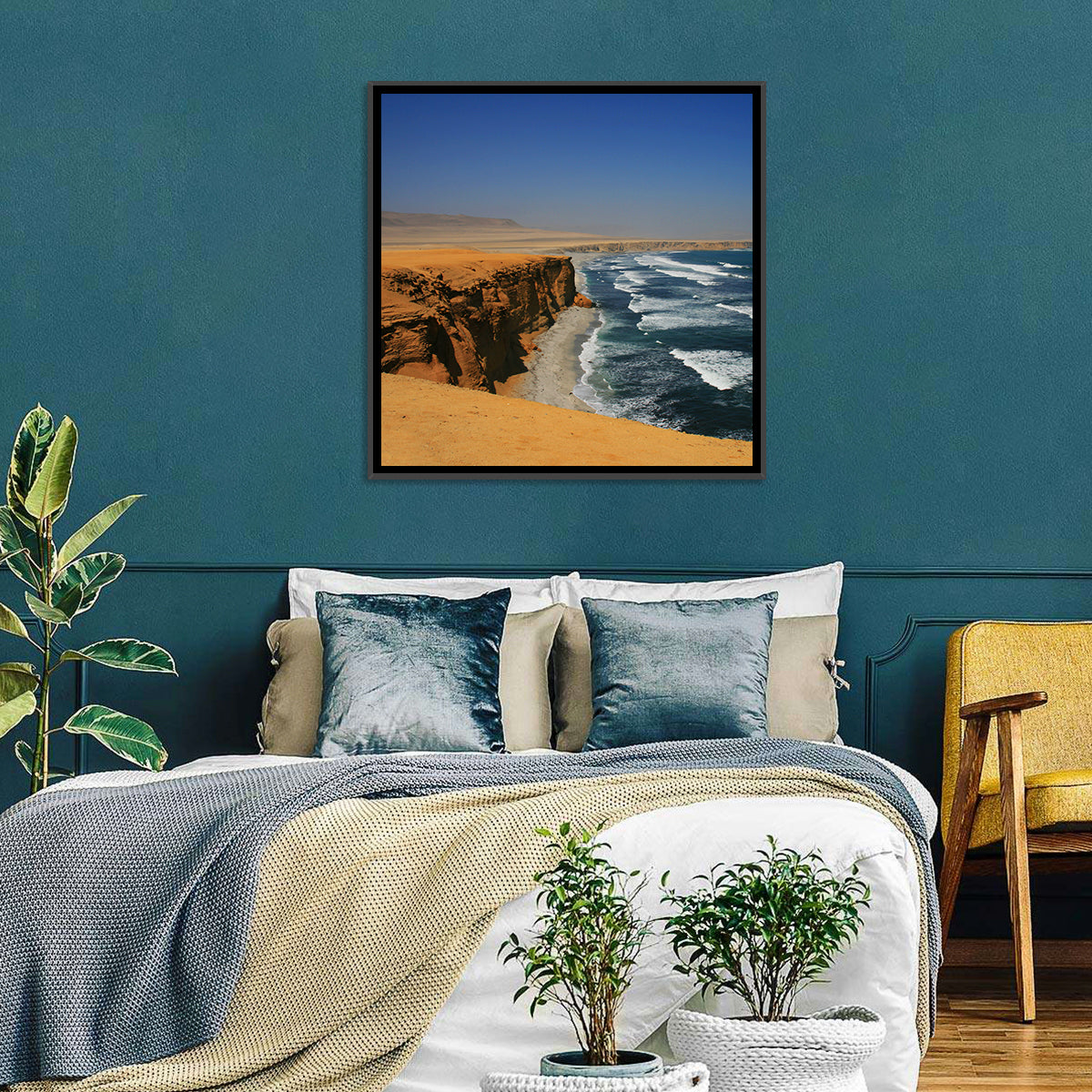 Red Cliffs of Paracas Wall Art in a room, square
