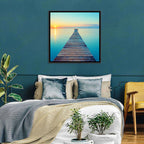 Wooden Footbridge at Sunset Wall Art