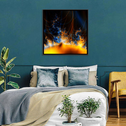 Solar Flames Abstract Wall Art