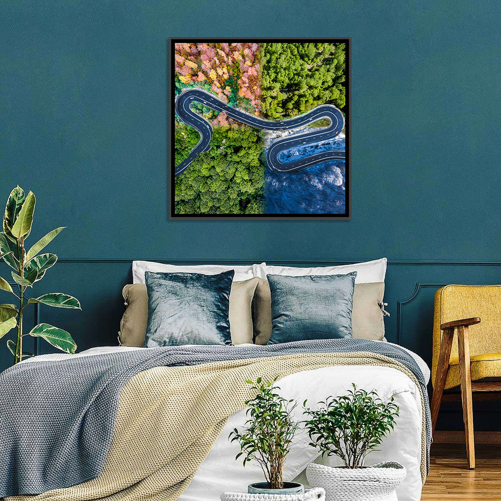 Four Seasons Winding Road Wall Art