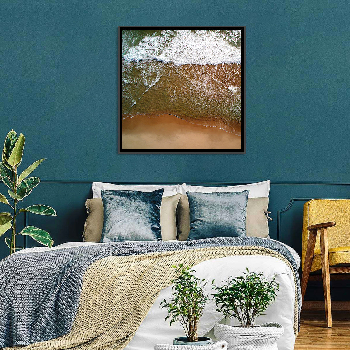 Misquamicut Beach Aerial View Wall Art